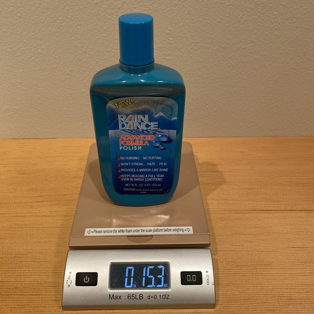 VTG RAIN DANCE Advanced Formula Polish 16 Oz Bottle, Weighs 15.3
